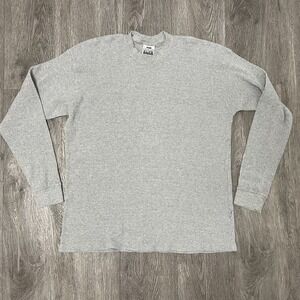 Pro Club Shirt Men's X-Large Gray Heavyweight Thermal Vintage Made in USA